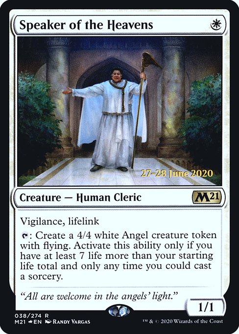 Magic the Gathering Card - Speaker of the Heavens - MTG Circle