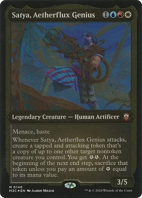 Magic the Gathering Card - Satya, Aetherflux Genius - MTG Circle