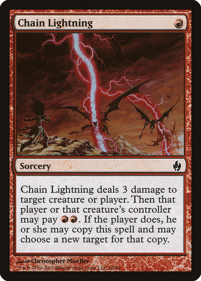 Magic the Gathering Card - Chain Lightning - MTG Circle