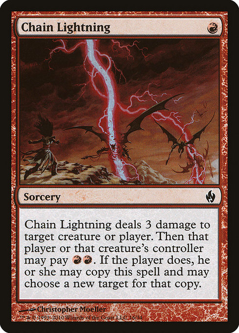 Magic the Gathering Card - Chain Lightning - MTG Circle