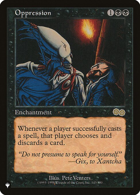 Magic the Gathering Card - Oppression - MTG Circle