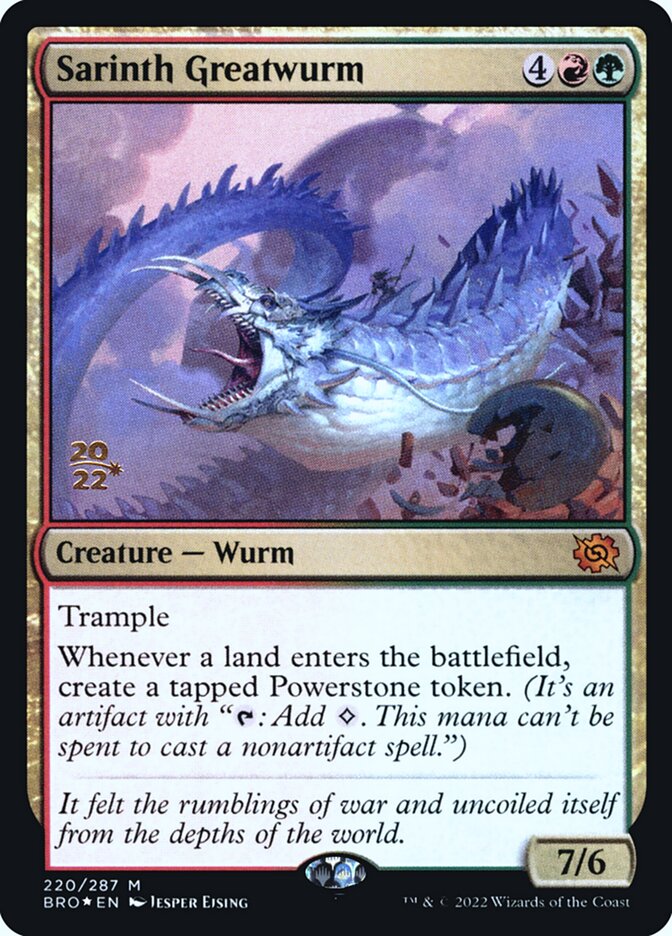 Magic the Gathering Card - Sarinth Greatwurm - MTG Circle