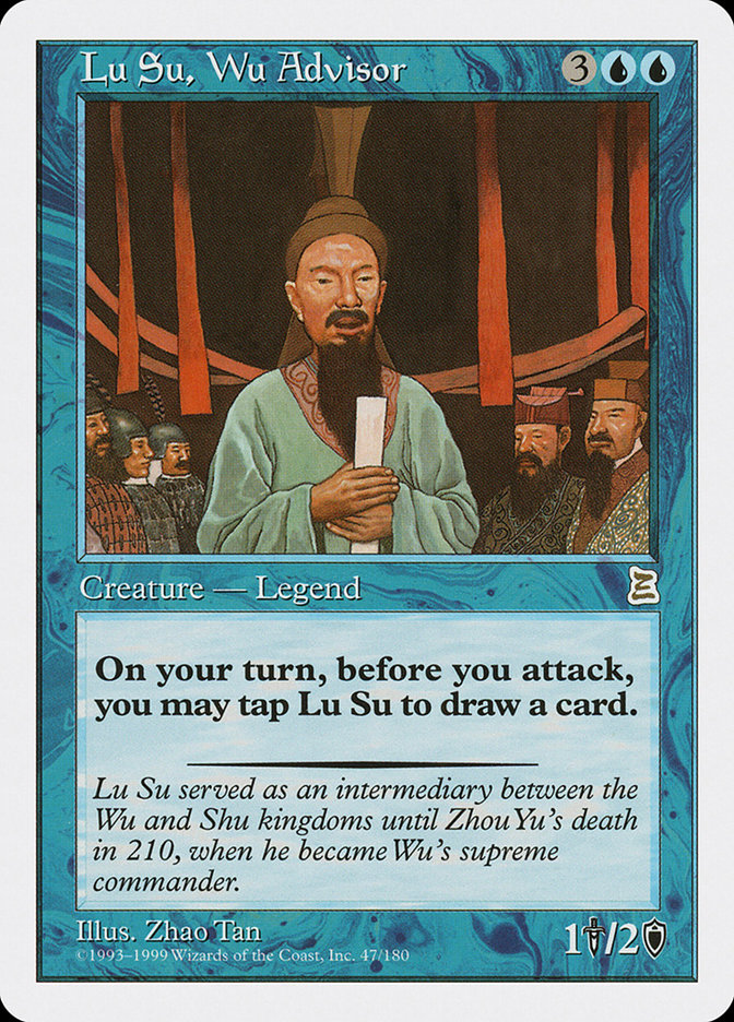 Magic the Gathering Card - Lu Su, Wu Advisor - MTG Circle