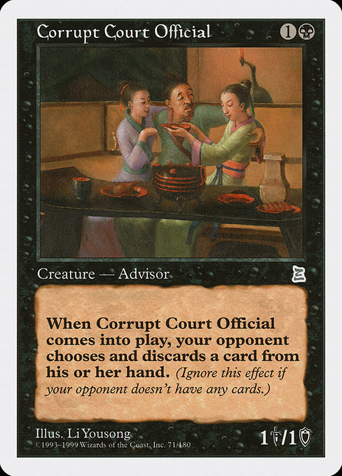 Magic the Gathering Card - Corrupt Court Official - MTG Circle