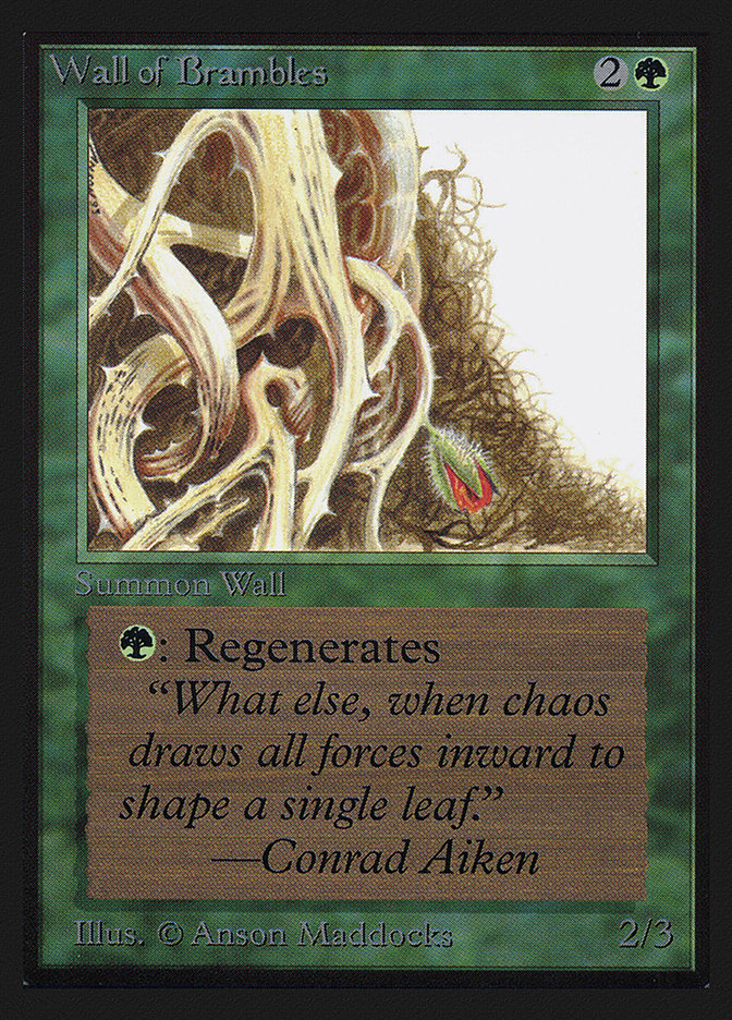 Magic the Gathering Card - Wall of Brambles - MTG Circle