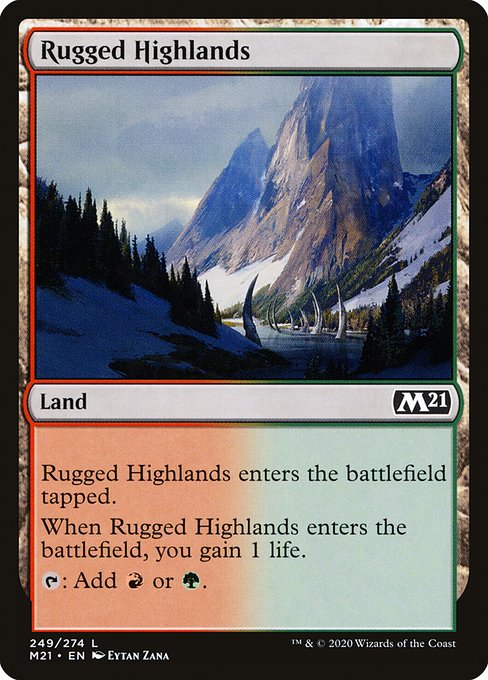 Magic the Gathering Card - Rugged Highlands - MTG Circle