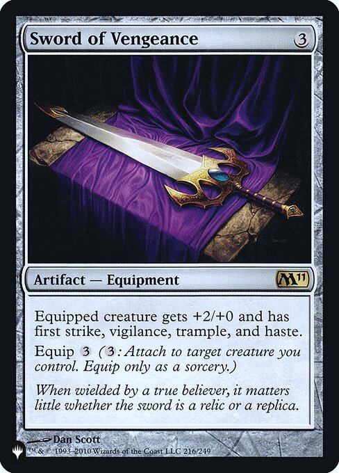 Magic the Gathering Card - Sword of Vengeance - MTG Circle