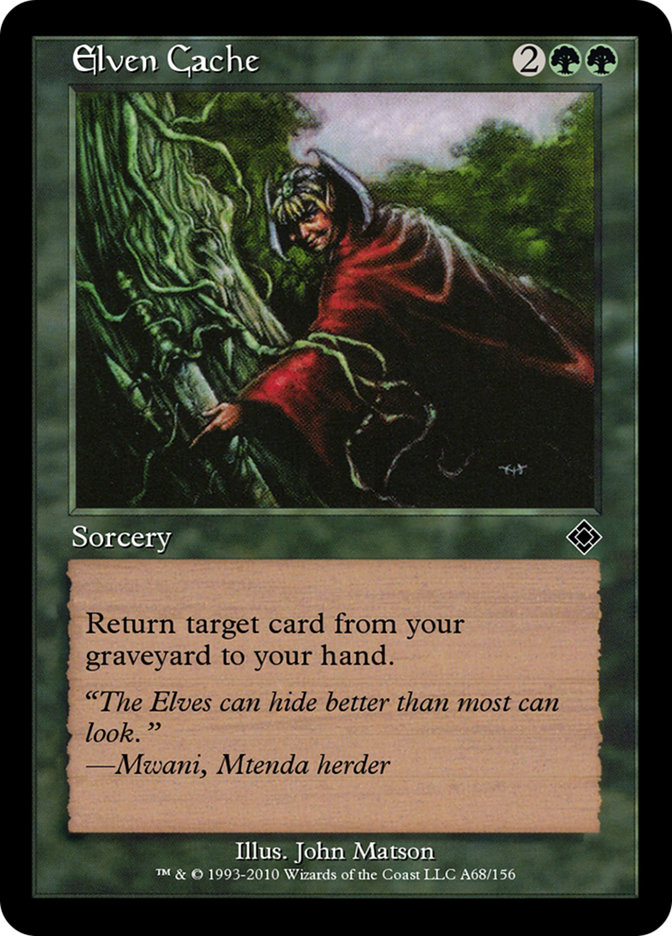Magic the Gathering Card - Elven Cache - MTG Circle