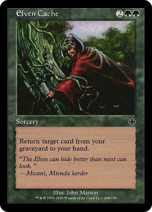 Magic the Gathering Card - Elven Cache - MTG Circle