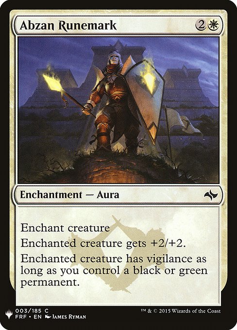 Magic the Gathering Card - Abzan Runemark - MTG Circle