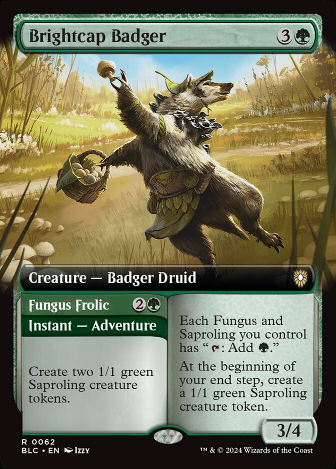 Magic the Gathering Card - Brightcap Badger // Fungus Frolic - MTG Circle
