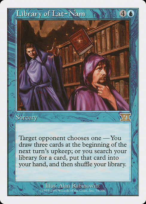 Magic the Gathering Card - Library of Lat-Nam - MTG Circle