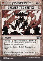 Magic the Gathering Card - Skewer the Critics - MTG Circle