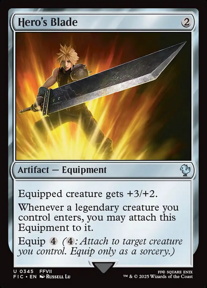 Magic the Gathering Card - Hero's Blade - MTG Circle