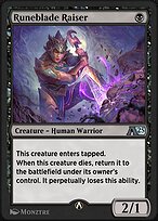 Magic the Gathering Card - Runeblade Raiser - MTG Circle