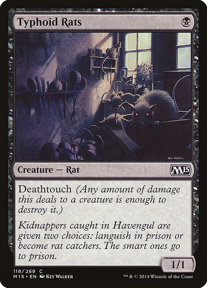 Magic the Gathering Card - Typhoid Rats - MTG Circle