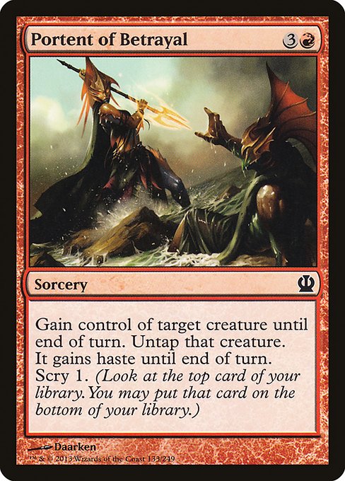 Magic the Gathering Card - Portent of Betrayal - MTG Circle