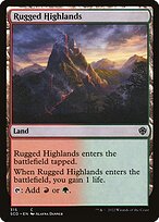 Magic the Gathering Card - Rugged Highlands - MTG Circle