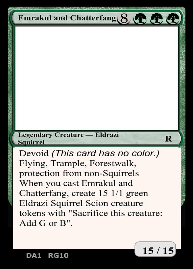 Magic the Gathering Card - Emrakul and Chatterfang - MTG Circle