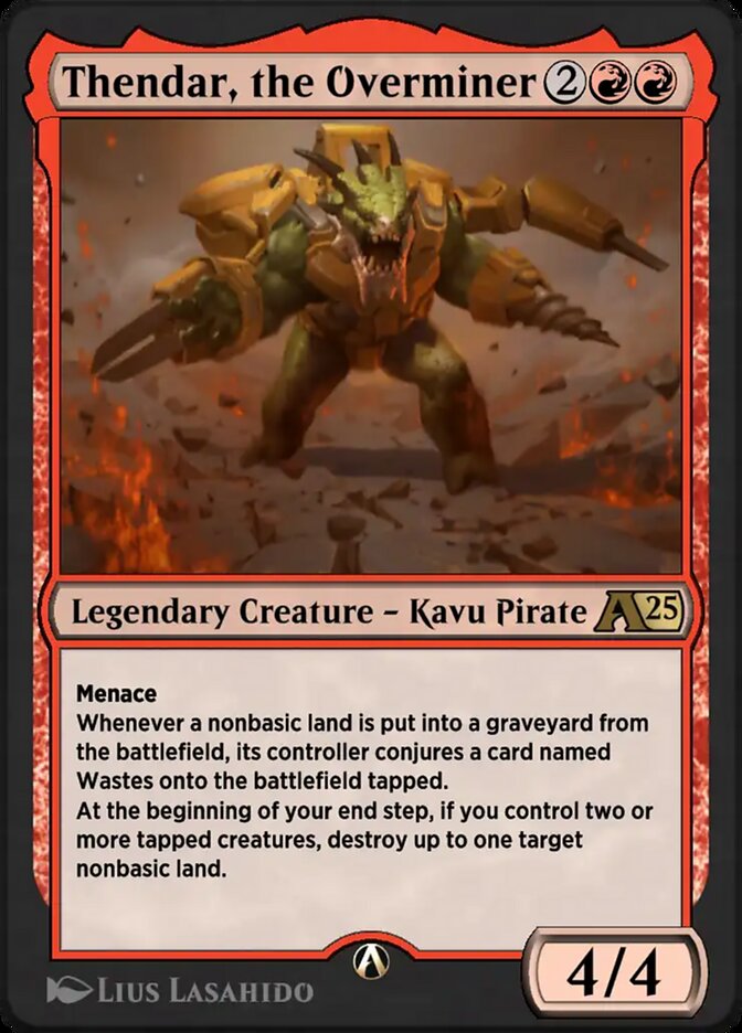 Magic the Gathering Card - Thendar, the Overminer - MTG Circle