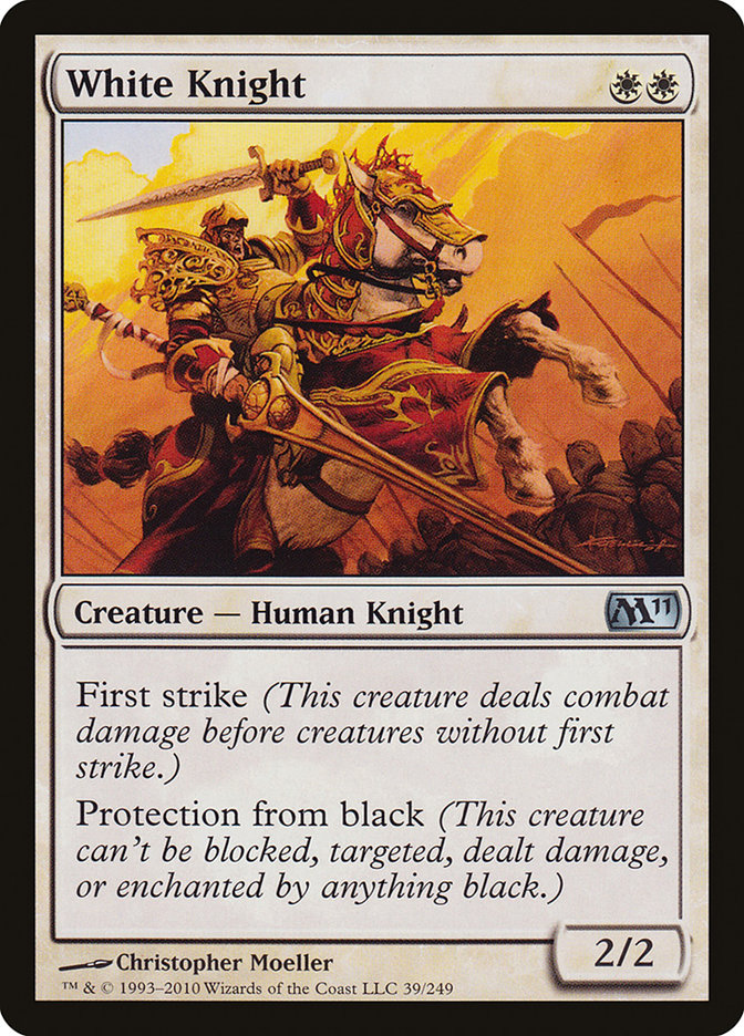 Magic the Gathering Card - White Knight - MTG Circle