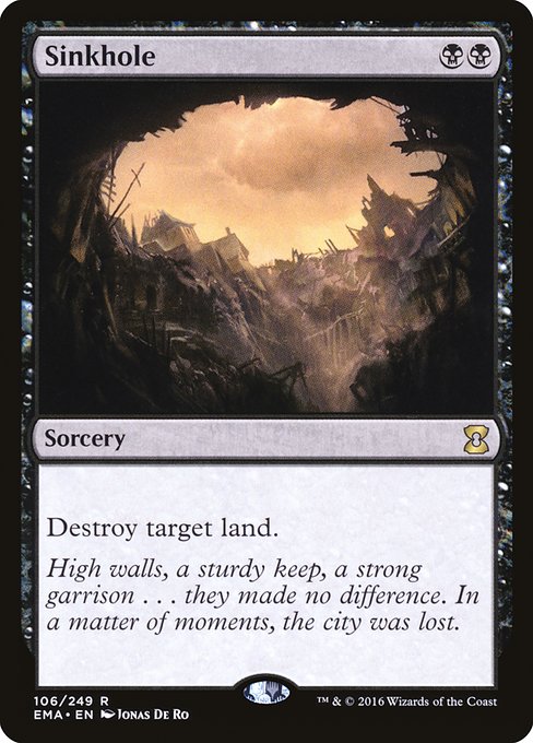 Magic the Gathering Card - Sinkhole - MTG Circle
