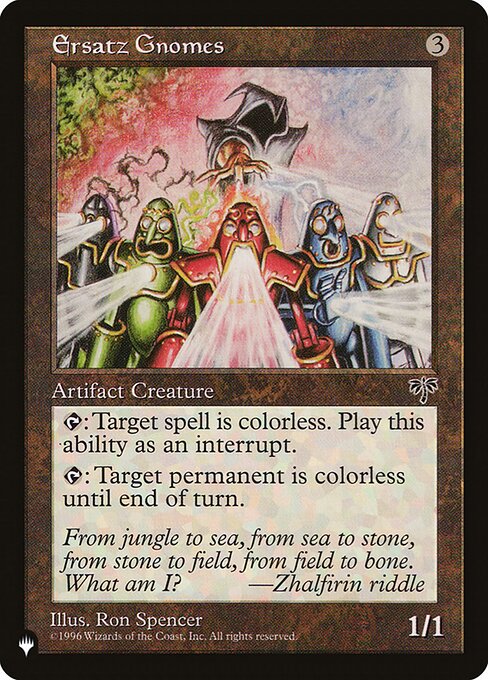 Magic the Gathering Card - Ersatz Gnomes - MTG Circle