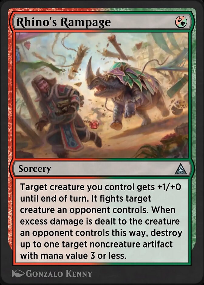 Magic the Gathering Card - Rhino's Rampage - MTG Circle