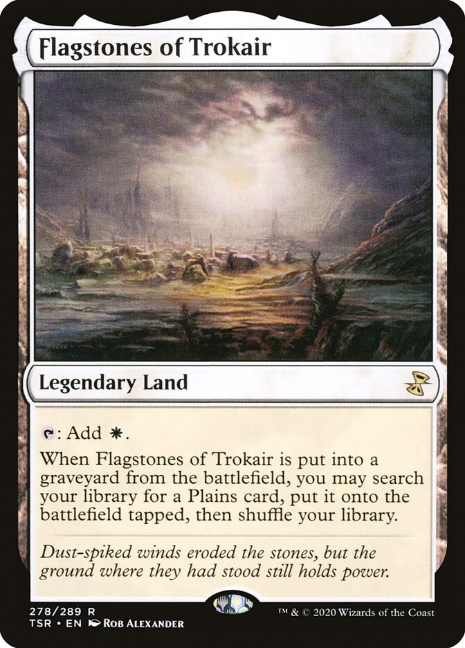 Magic the Gathering Card - Flagstones of Trokair - MTG Circle