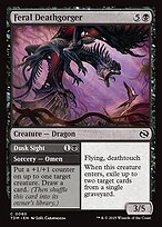 Magic the Gathering Card - Feral Deathgorger // Dusk Sight - MTG Circle