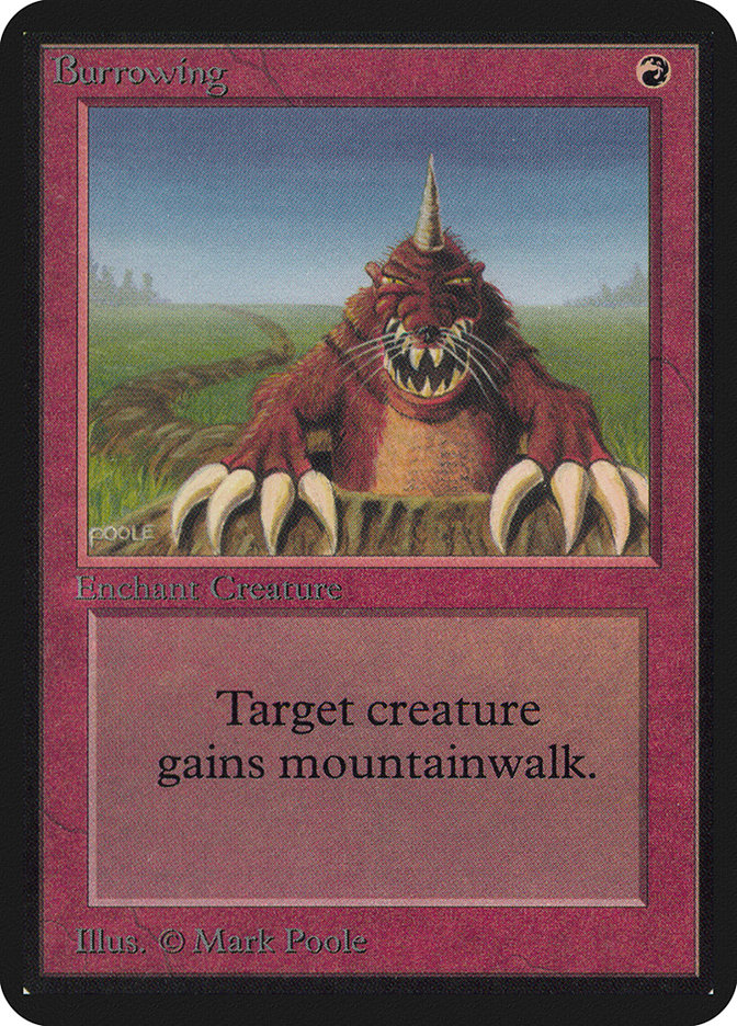 Magic the Gathering Card - Burrowing - MTG Circle