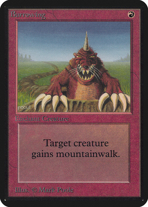 Magic the Gathering Card - Burrowing - MTG Circle