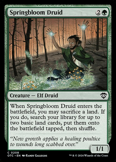 Magic the Gathering Card - Springbloom Druid - MTG Circle