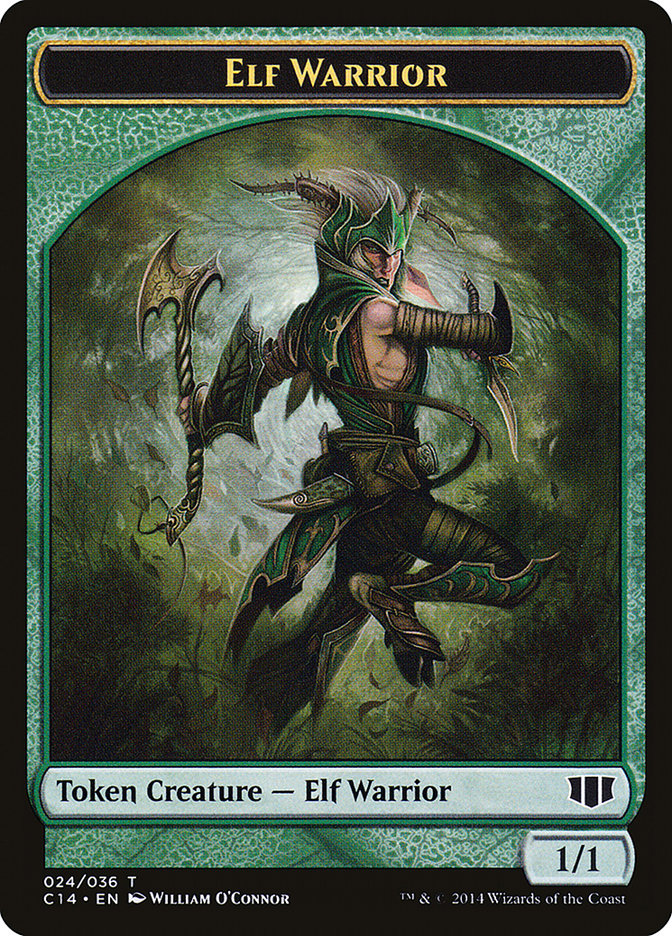 Magic the Gathering Card - Elf Warrior - MTG Circle