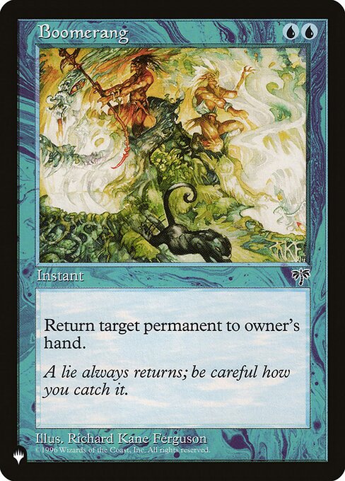Magic the Gathering Card - Boomerang - MTG Circle