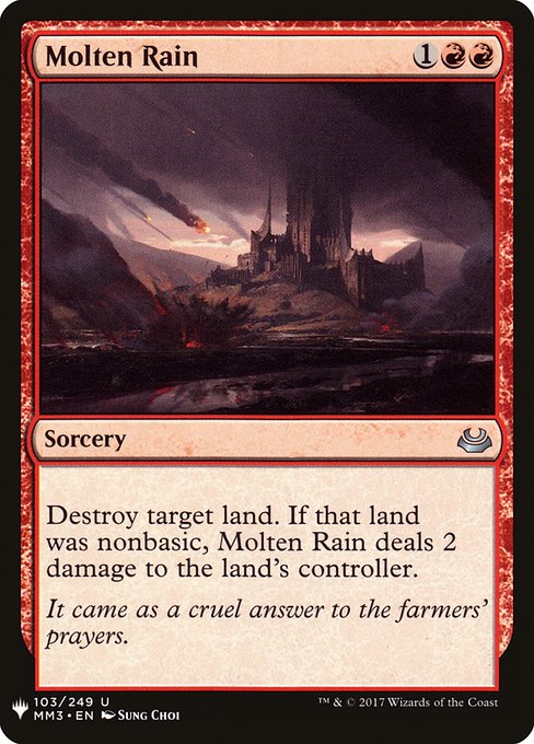 Magic the Gathering Card - Molten Rain - MTG Circle