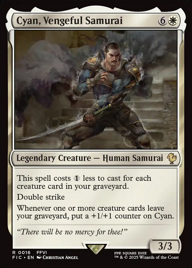 Magic the Gathering Card - Cyan, Vengeful Samurai - MTG Circle