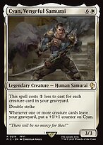 Magic the Gathering Card - Cyan, Vengeful Samurai - MTG Circle