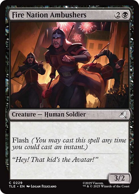 Magic the Gathering Card - Fire Nation Ambushers - MTG Circle