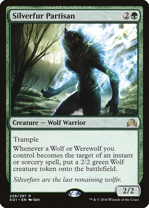 Magic the Gathering Card - Silverfur Partisan - MTG Circle