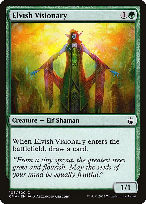 Magic the Gathering Card - Elvish Visionary - MTG Circle