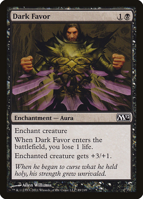Magic the Gathering Card - Dark Favor - MTG Circle