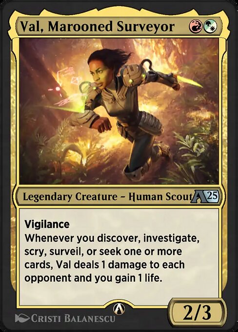 Magic the Gathering Card - Val, Marooned Surveyor - MTG Circle