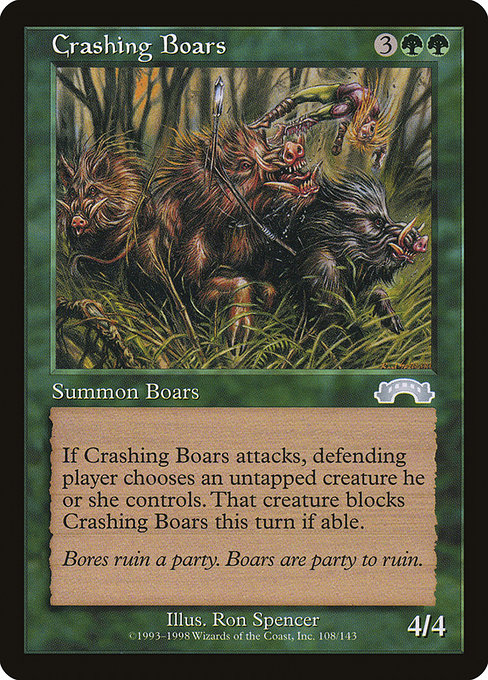 Magic the Gathering Card - Crashing Boars - MTG Circle