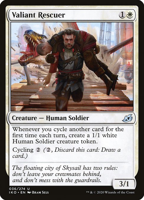 Magic the Gathering Card - Valiant Rescuer - MTG Circle