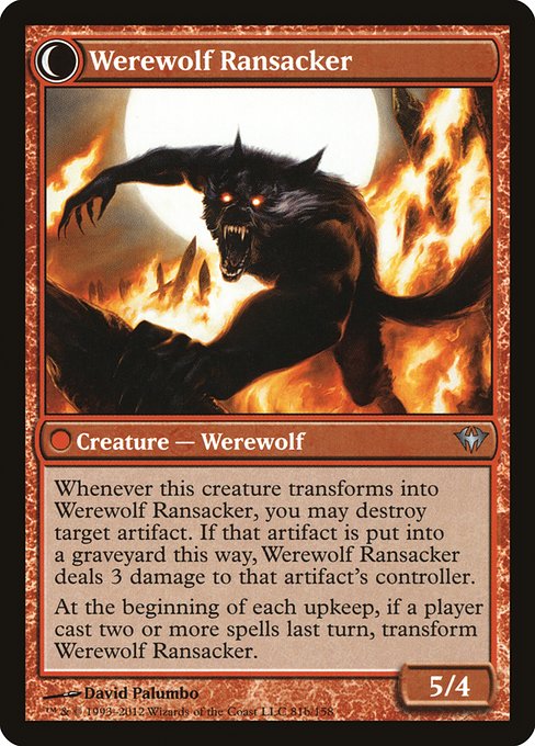 Magic the Gathering Card - Werewolf Ransacker - MTG Circle