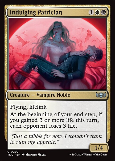 Magic the Gathering Card - Indulging Patrician - MTG Circle