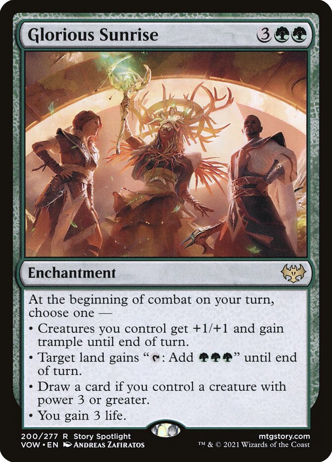 Magic the Gathering Card - Glorious Sunrise - MTG Circle