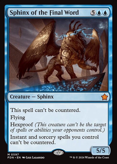 Magic the Gathering Card - Sphinx of the Final Word - MTG Circle