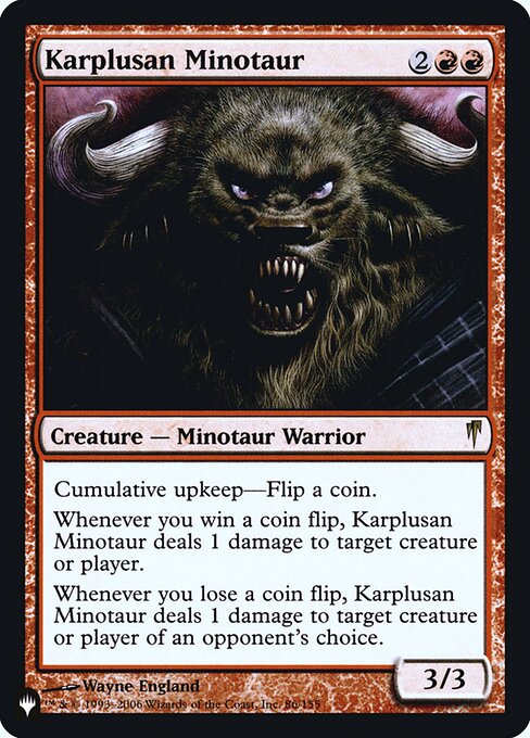 Magic the Gathering Card - Karplusan Minotaur - MTG Circle